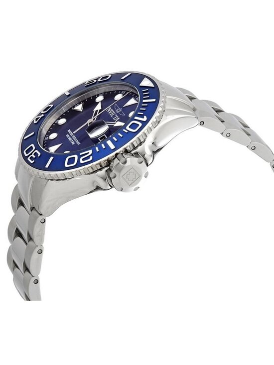 NWT Invicta Grand Diver Quartz Blue Dial Stainless Steel Men\'s Watch
